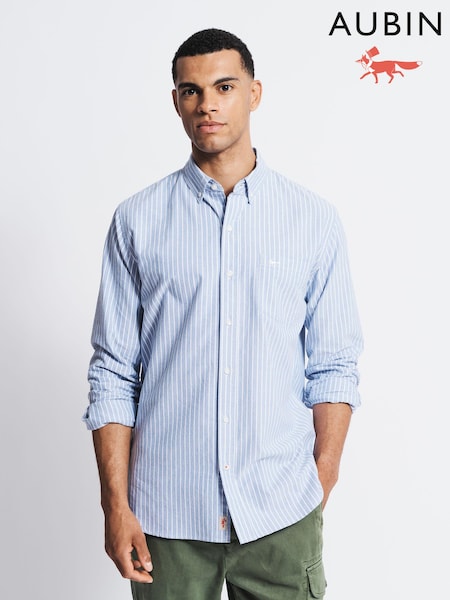 Aubin Aldridge Oxford Button Down Cotton Shirt (C79244) | R$ 780