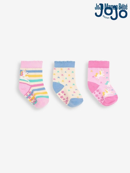 JoJo Maman Bébé Unicorn Socks 3 Pack (C79353) | 15 €