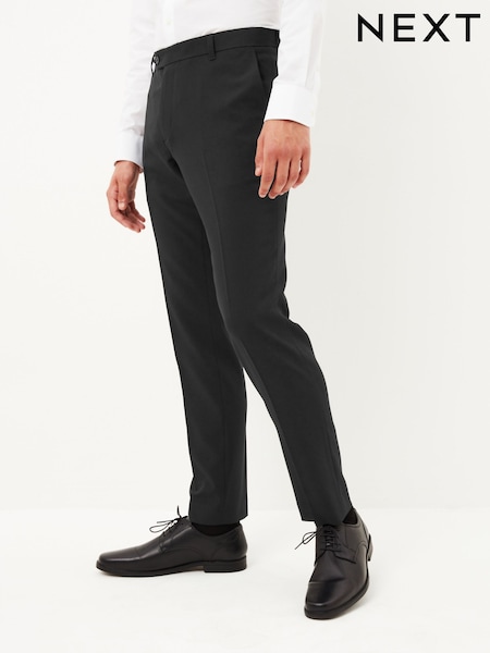 Black Skinny Fit Machine Washable Plain Front Smart Trousers (C79360) | € 7