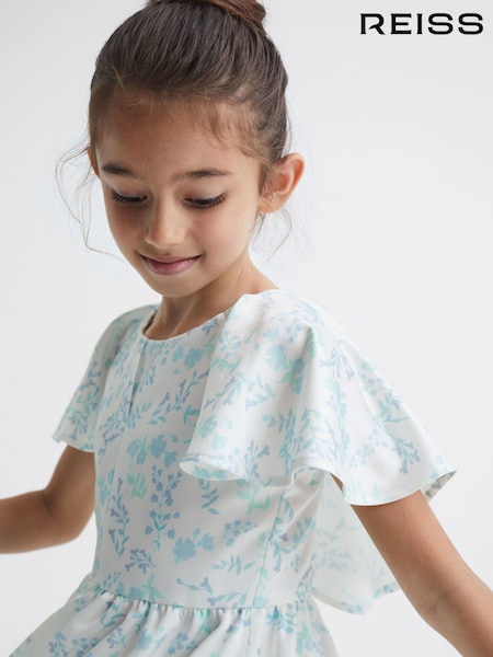 Reiss Multi Maisie 9-12 yrs Satin Midi Dress (C79587) | €55