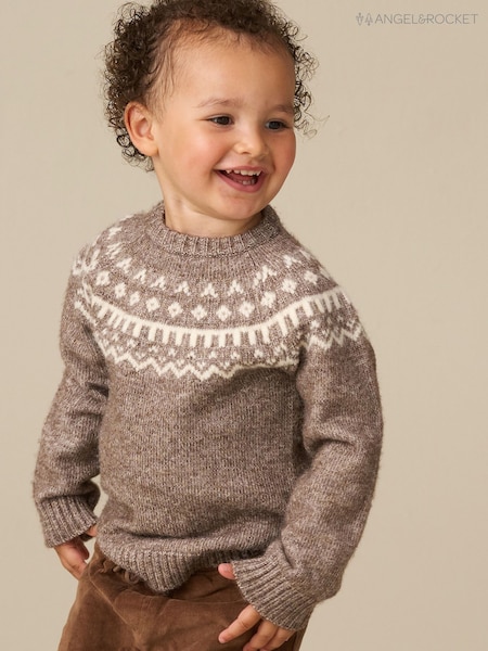 أحمر - Angel & Rocket Oliver Fairsile Jumper And Trousers Set
