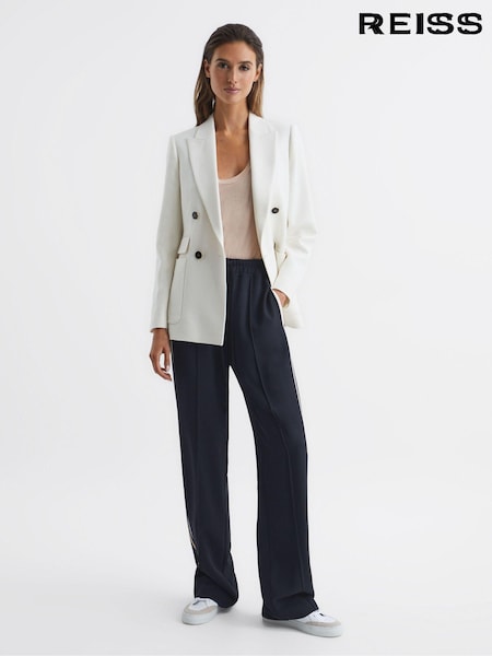 Bleumarin - Reiss Odell Wide Leg Pull On Trousers (C80228) | 1,139 LEI
