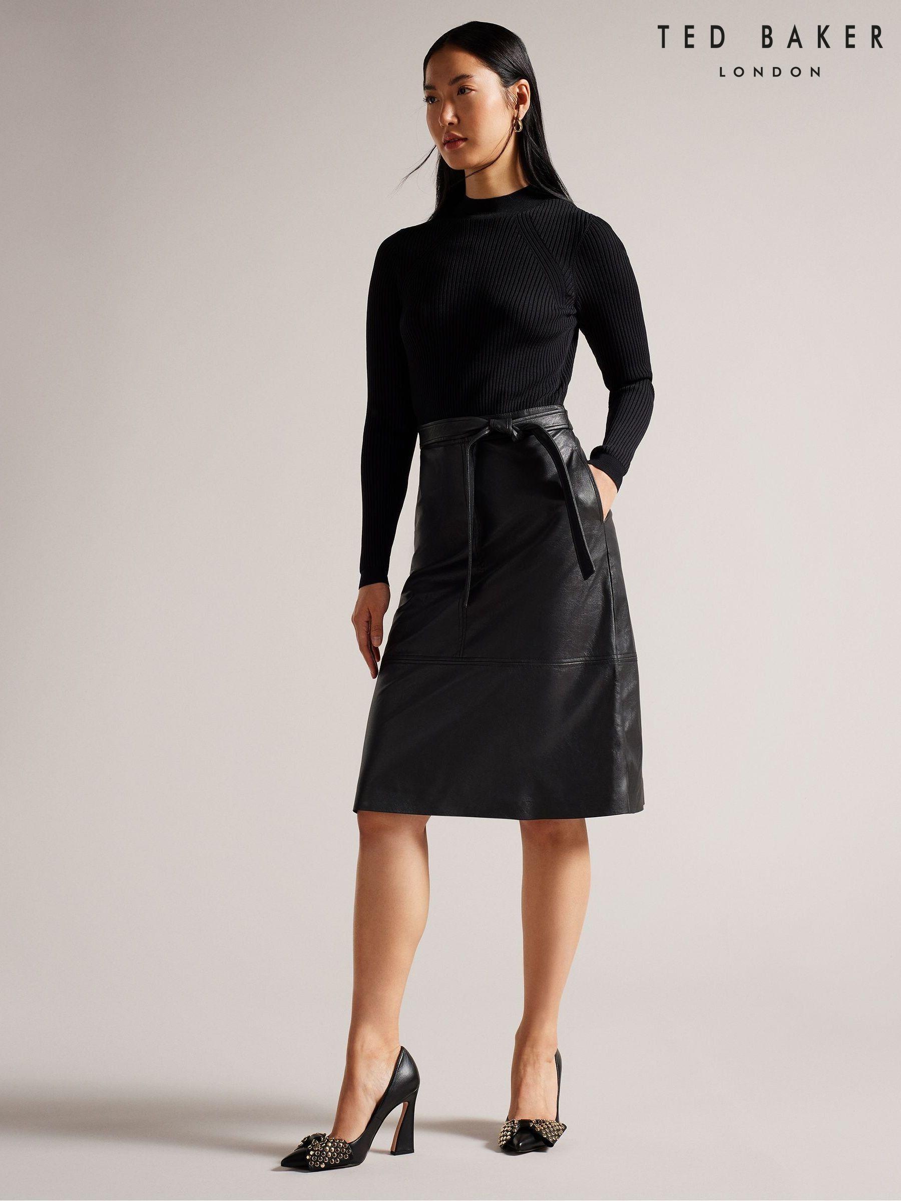Ted baker black long sleeve dress new arrivals