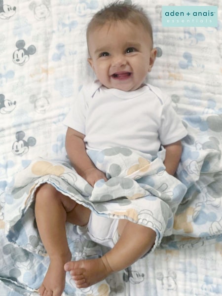 Aden + Anais Anais™ Large Disney Baminnie Mouse 100% Cotton Muslin Blankets 3 Pack (C80896) | ‏211‏₪