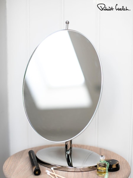 Robert Welch Silver Oblique Pedestal Mirror (C81118) | €111