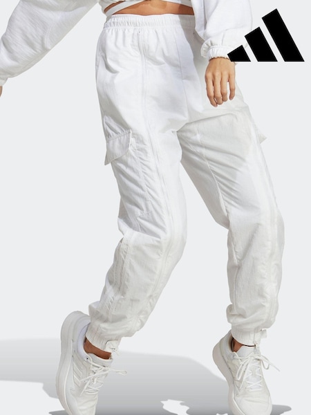 adidas White Dance Woven Versatile Cargo Tracksuit Bottoms (C81390) | €30