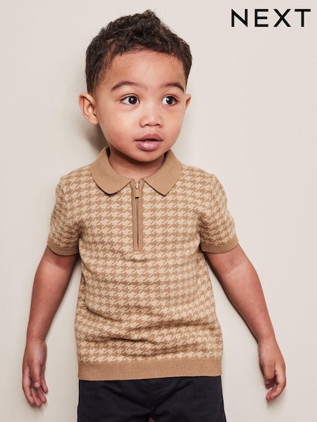 rjava - Short Sleeve Patterned Polo (3mths-7yrs) (C81599) | € 10 - € 11