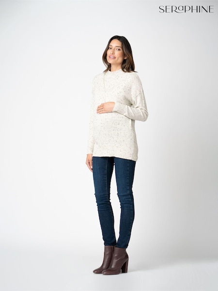 Seraphine Grey Double Layer V-Neck Nursing Jumper (C81738) | €31