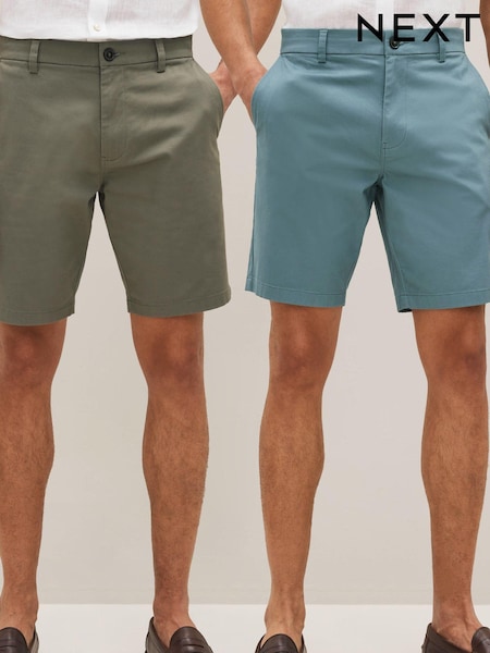 Bleu/vert - Stretch Chino Shorts (C82216) | € 6