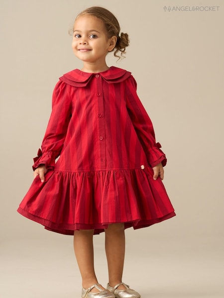 Pink - Angel & Rocket Frankie Stripe Double Collar Dress