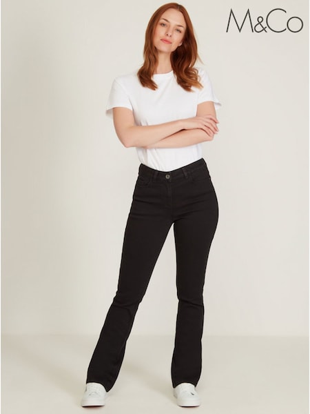 M&Co Basic Denim Black Bootcut Jeans (C82757) | €15.50