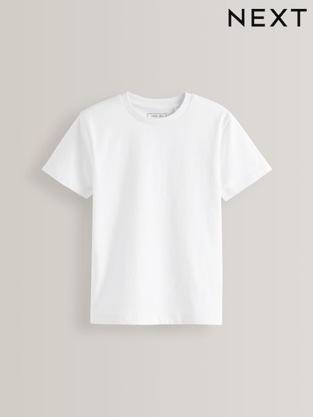 Valkoinen - Lyhyt hiha T-paita (3-16v.) (C83639) | €5 - €10