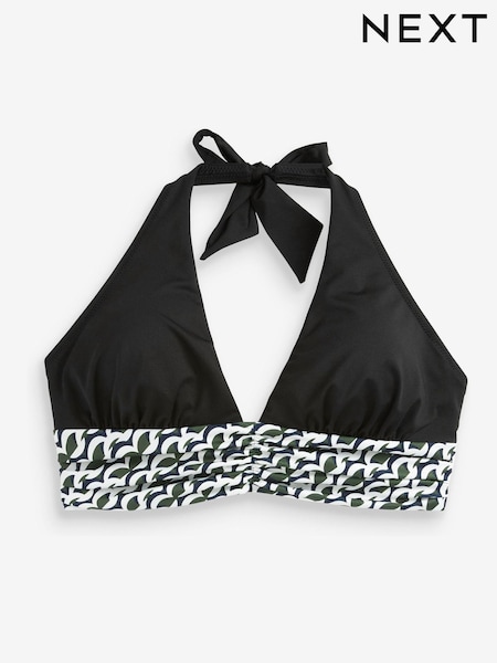 Black Geo Plunge Triangle Bikini Top (C83851) | €19 - €22