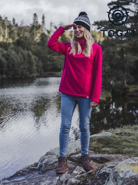 Tog 24 Pink Barclay Press Stud Neck Fleece (C84268) | €21