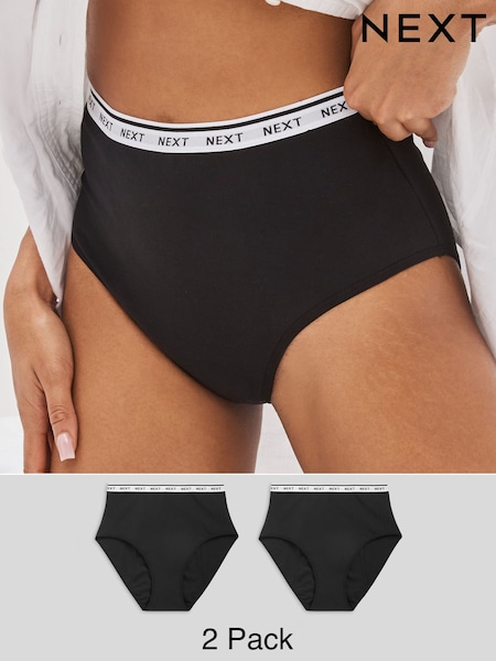 Black Full Brief Heavy Flow Period Knickers 2 Pack (C84448) | €31.50