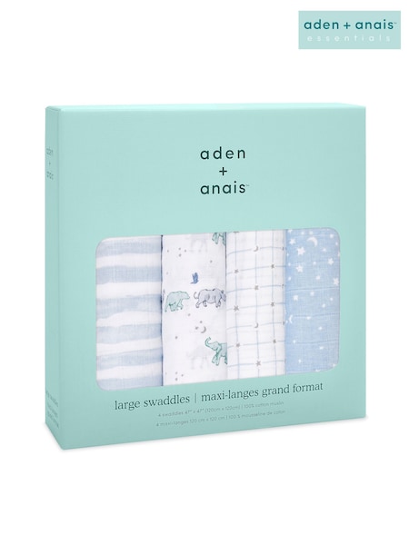 aden + anais Rising Star Large 100% Cotton Muslin Blankets 4 Pack (C84460) | ₪251