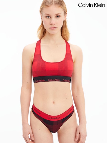 Calvin Klein Red Modern Cotton Holiday Bralette (C84689) | €21.50