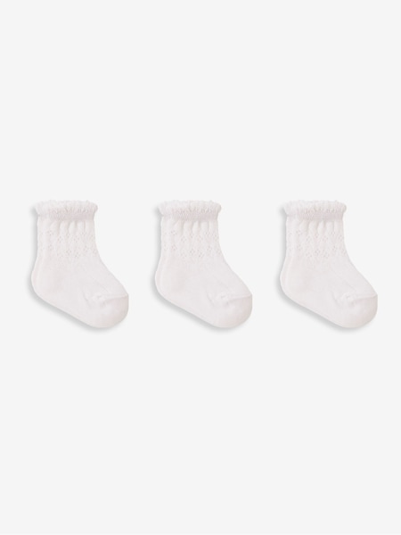 JoJo Maman Bébé 3-Pack Pretty Pointelle Socks (C84946) | 16 €