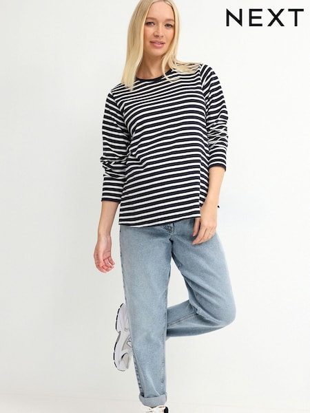 Light Blue Maternity Mom Fit Jeans (C85151) | €20.50