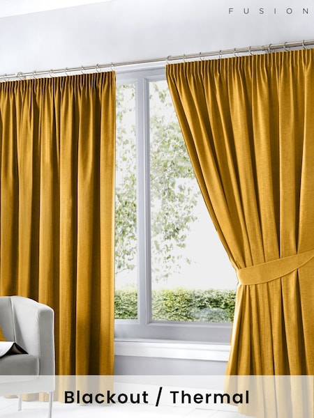 Fusion Dijon Blackout & Thermal Insulated Curtains (C85278) | €35 - €102