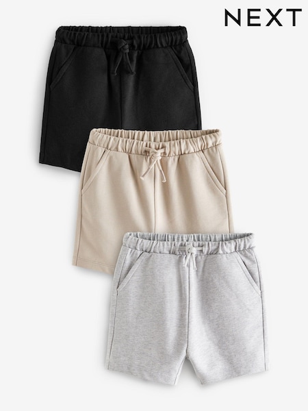 Gris/Piedra neutro/Negro - Jersey Shorts 3 Pack (3mths-7yrs) (C85838) | 14 € - 22 €