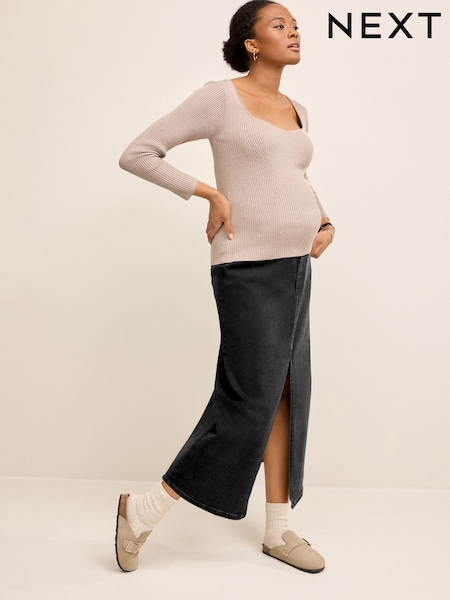 Black Denim Maternity Midaxi Skirt (C85848) | € 5