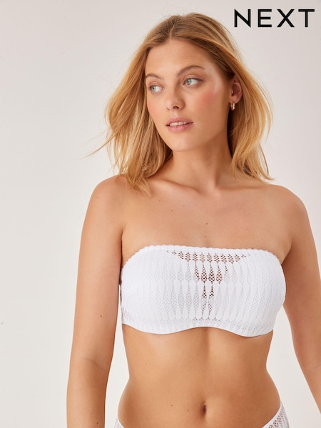 Белый - Triple Boost Lace Strapless Wired Bandeau Bra (C85891) | €8