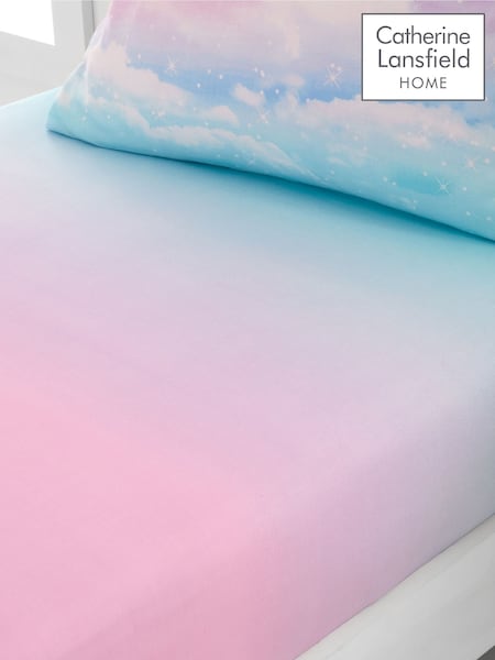 Catherine Lansfield Blue Ombré Rainbow Clouds Fitted Sheet (C85908) | €14.50 - €17.50