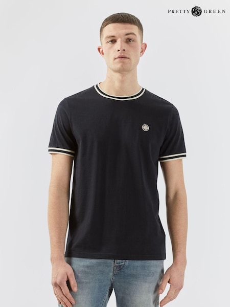 Pretty Green Waterfall Stripe Tipped T-Shirt (C85919) | €58