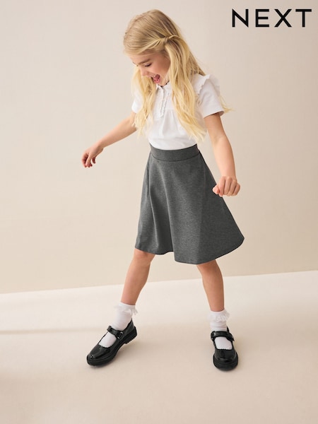 Сірий - Pull-on Jersey Stretch School Skater Skirt (3-17yrs) (C86017) | 329 грн - 535 грн