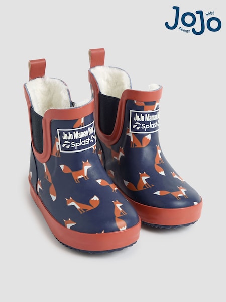 Jojo Maman Bébé Cosy Lined Printed Ankle Wellies (C86338) | €38 - €41