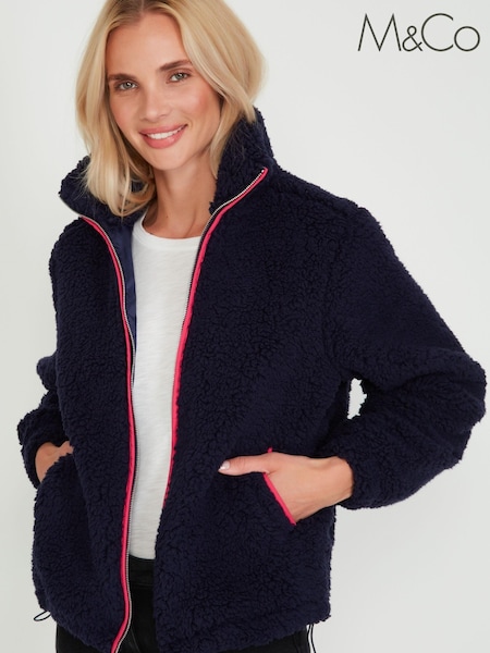 M&Co Blue Borg Zip Jacket (C86593) | €10