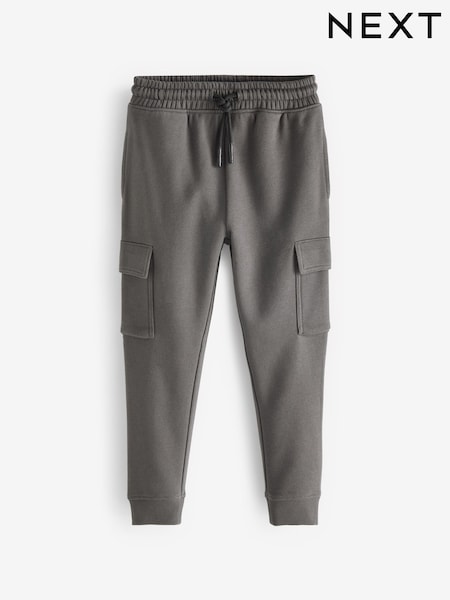 Charcoal Grey Slim Fit Cargo Rich Joggers (3-16yrs) (C86825) | AED61 - AED97