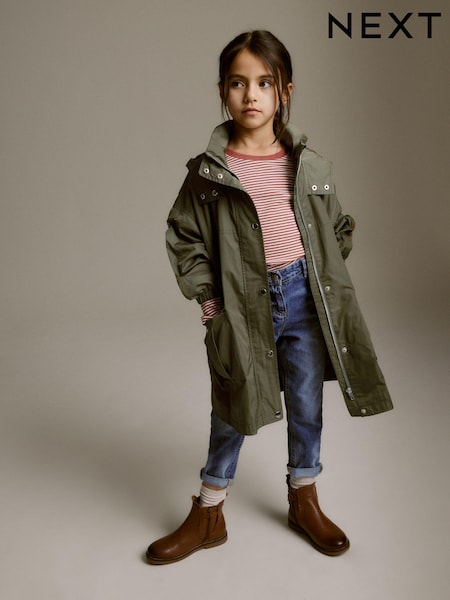Khaki Green Shower Resistant Oversize Cagoule Jacket (3-16yrs) (C86915) | €10 - €14