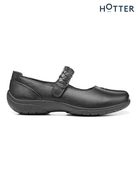 Hotter Black Shake II Touch Fastening Extra Wide Fit Shoes (C87532) | €113