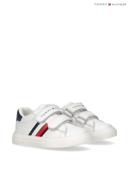 Tommy Hilfiger Low Cut Velcro White Trainers (C87733) | €41 - €43.50