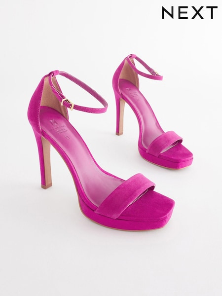 Pink - Signature Leather Platform Sandals (C87829) | 17 €