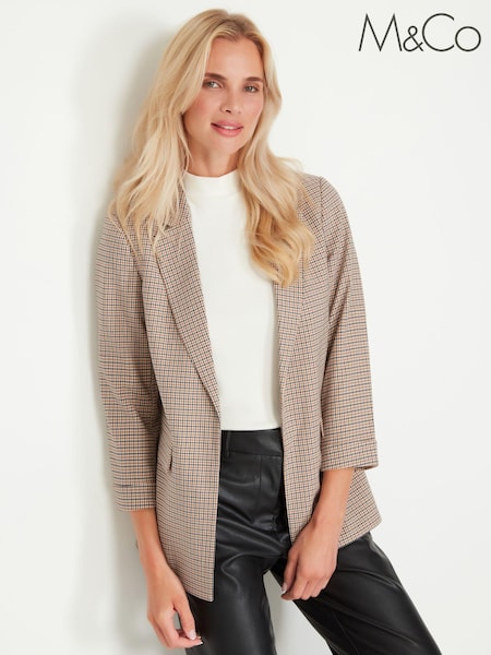 M&Co Cream Heritage Check Blazer (C88263) | €13
