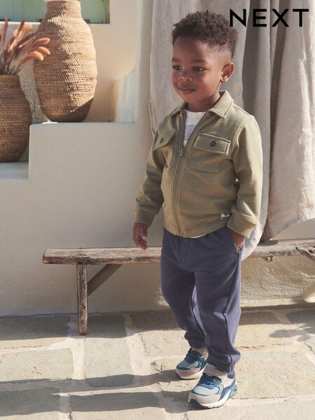 Green/Navy Blue Jersey Shirt and Jogger Set (3mths-7yrs) (C88277) | €16 - €19