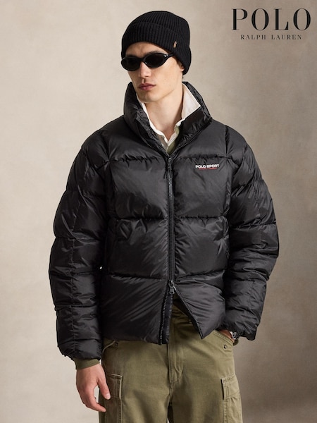 Black - Regular Polo Ralph Lauren Polyester Ripstop Printed Jacket