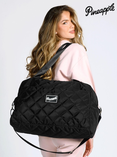 Pineapple Black Quilted Holdall Bag (C88943) | 158 QAR