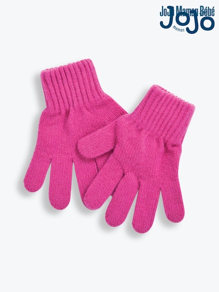 Fuchsia-Pink - Jojo Maman Bébé Unifarbene Strickhandschuhe (C89292) | 18 €