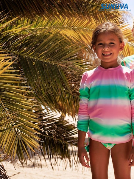 Sunuva Ombre Dip Dye Long Sleeve Rash Vest (C89795) | €31