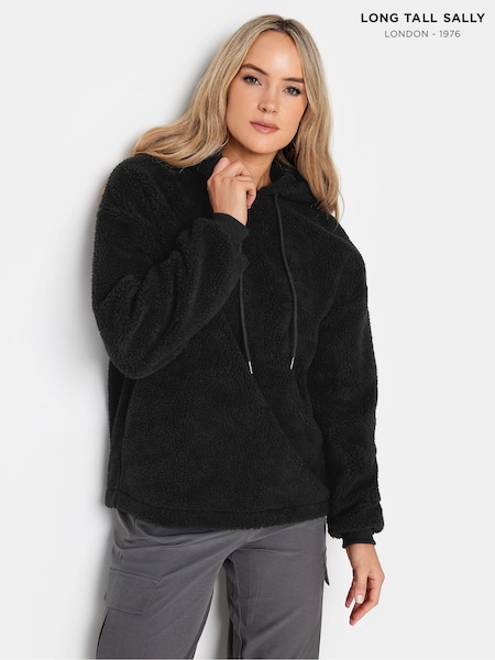 Long Tall Sally Black Borg Hoodie (C90042) | ₪146