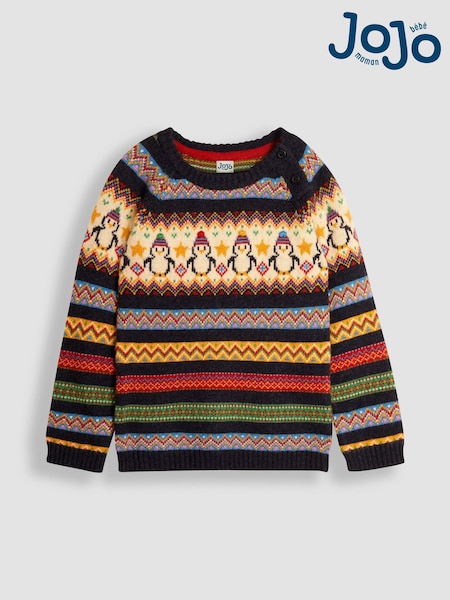 Jojo Maman Bébé Penguin Fairisle Pattern Jumper (C90067) | €47