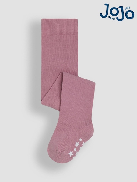 JoJo Maman Bébé Dusky Pink Cotton Rich Tights (C90305) | AED55