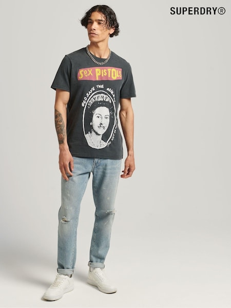 Superdry Black White Sex Pistols Limited Edition Band T-Shirt (C90418) | €44