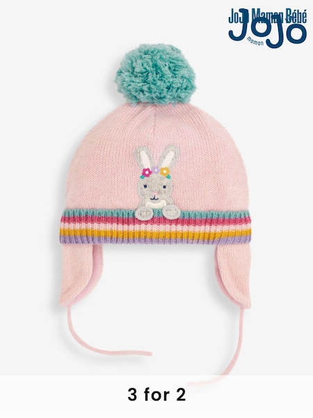 JoJo Maman Bébé Pink Bunny Hat (C90467) | €28