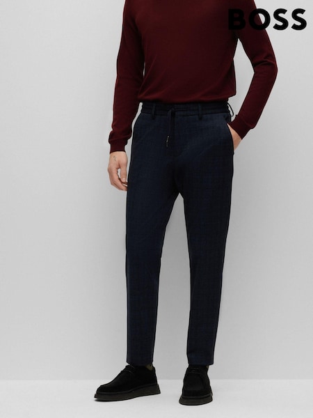BOSS Tapered Fit Contempory Check Trousers (C90864) | 664 LEI
