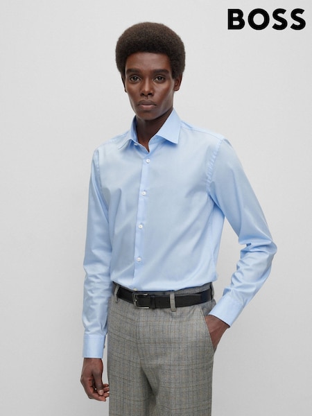BOSS Blue Slim Fit Dress 100% Cotton Shirt (C90893) | LEI 413